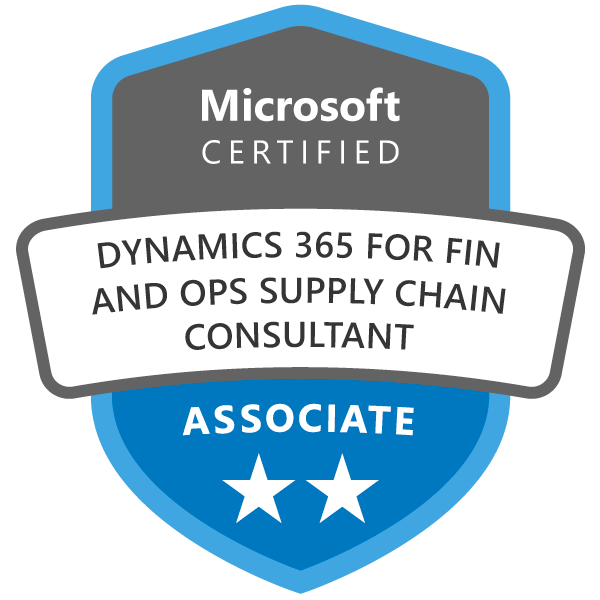 D365 Supply Chain Management, Supply Chain Associate